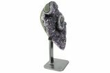Amethyst Geode Section on Metal Stand - Great Color #171737-2